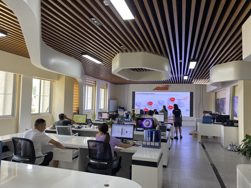 Technical centre with digital displays