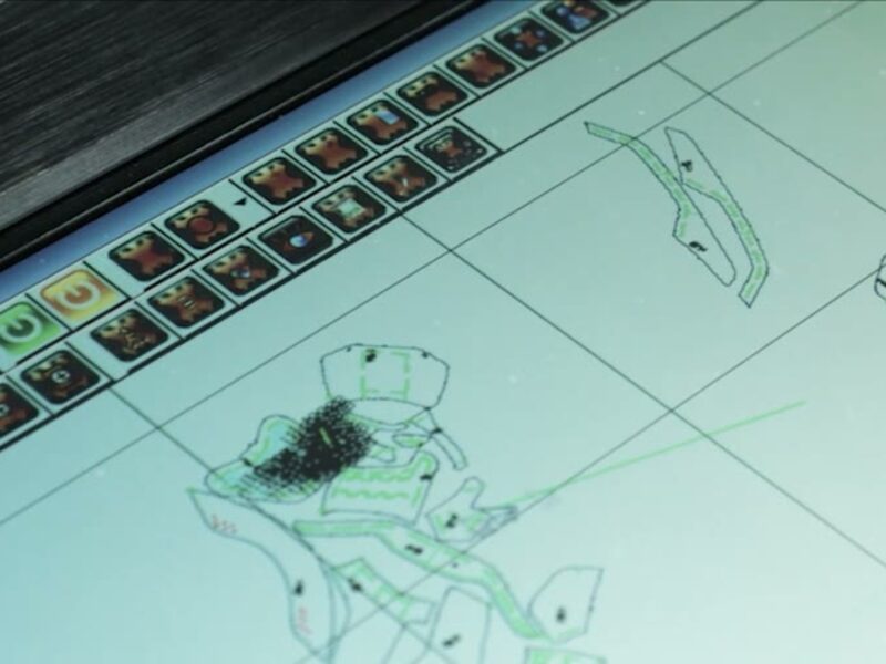Shoe technical drawings and component samples