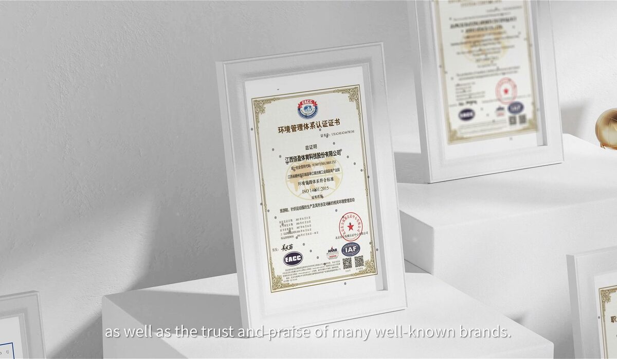 Certificates and awards on display