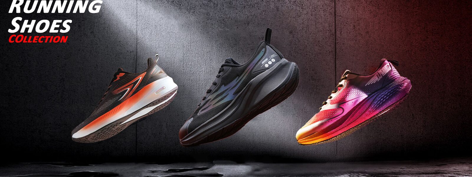 Running shoe collection produced by the partner factory