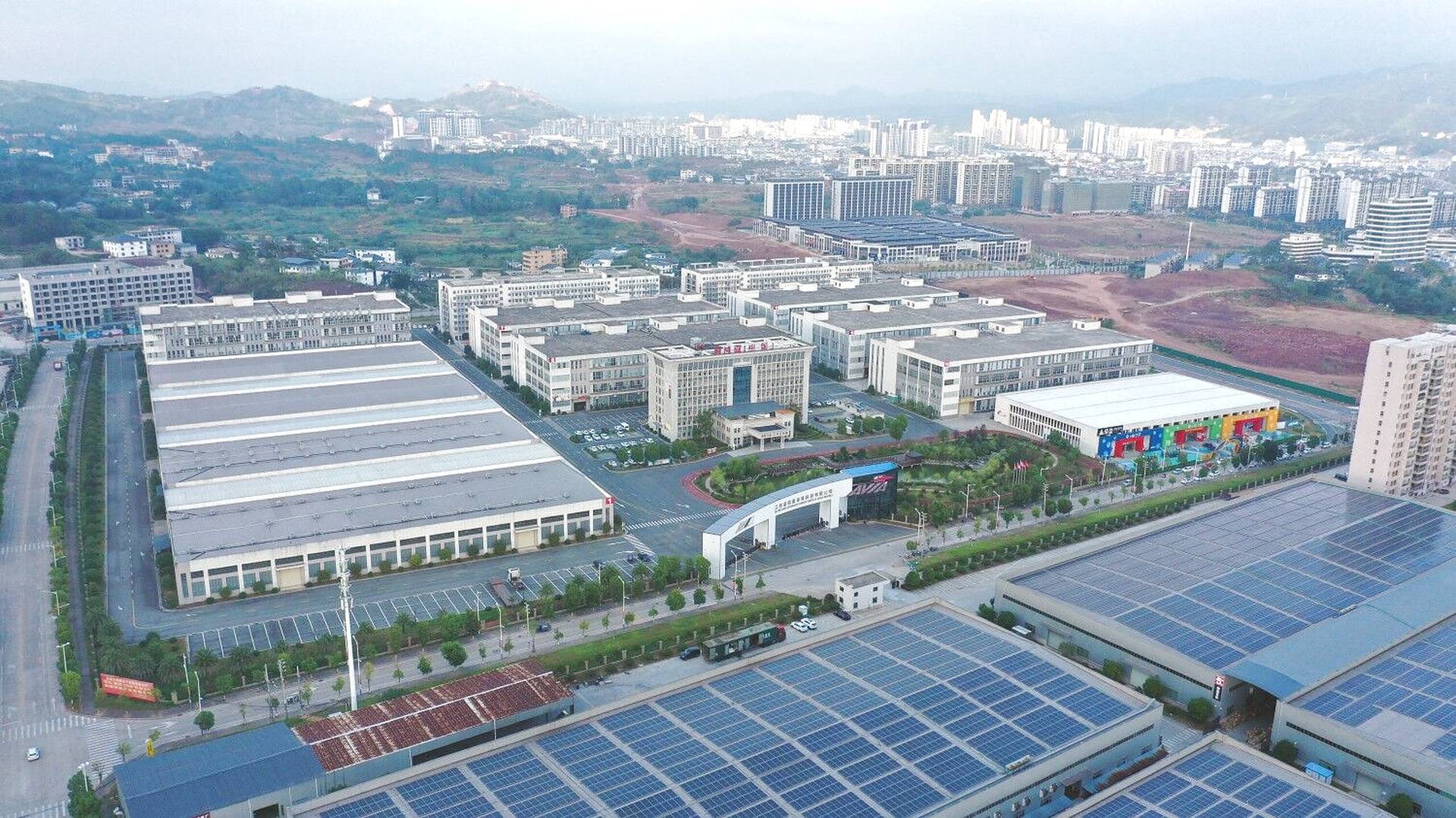 Aerial view of the 473-mu manufacturing campus in Shicheng, Jiangxi