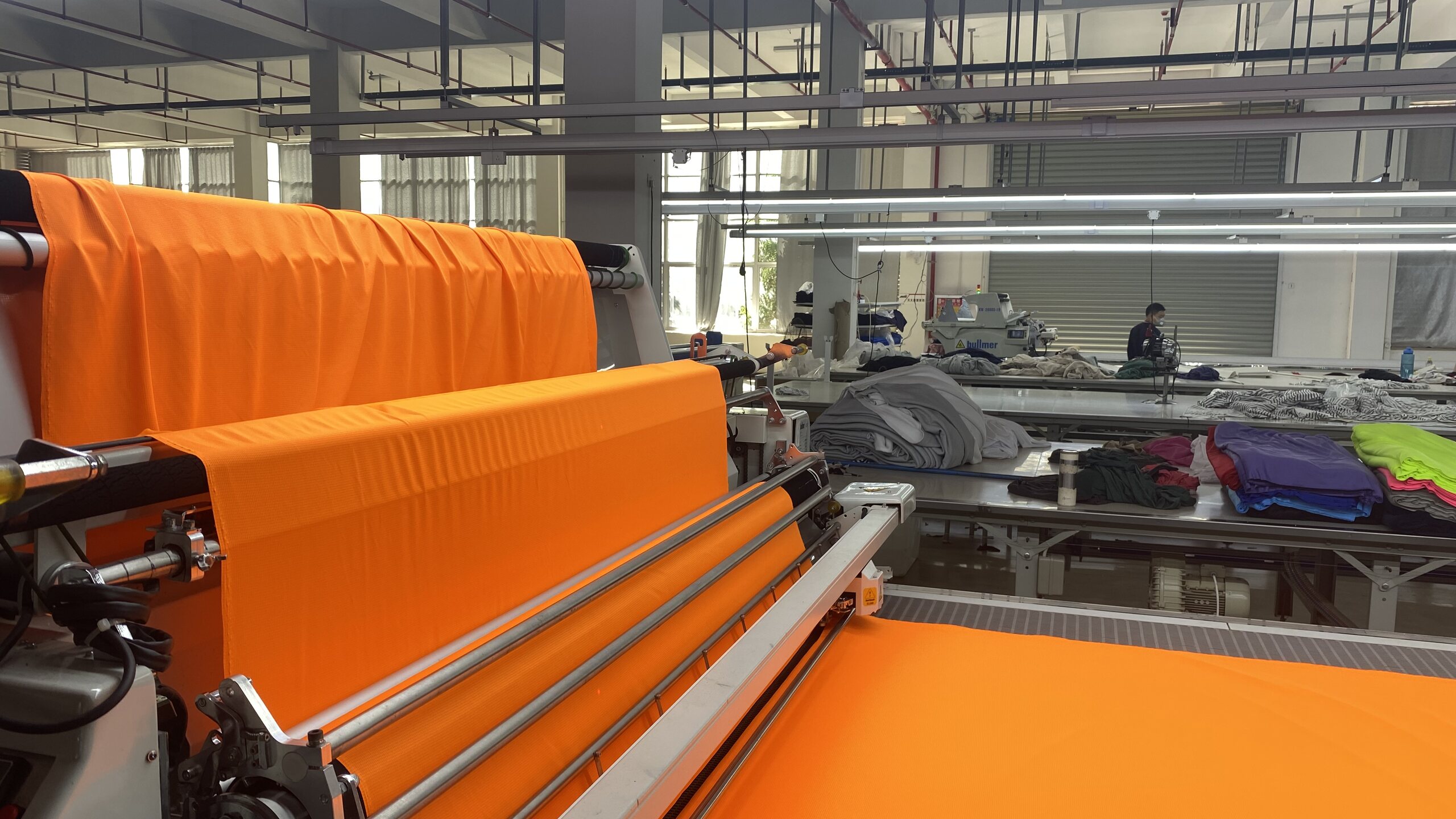 Materials and fabric production line at our long-term manufacturing partner's campus