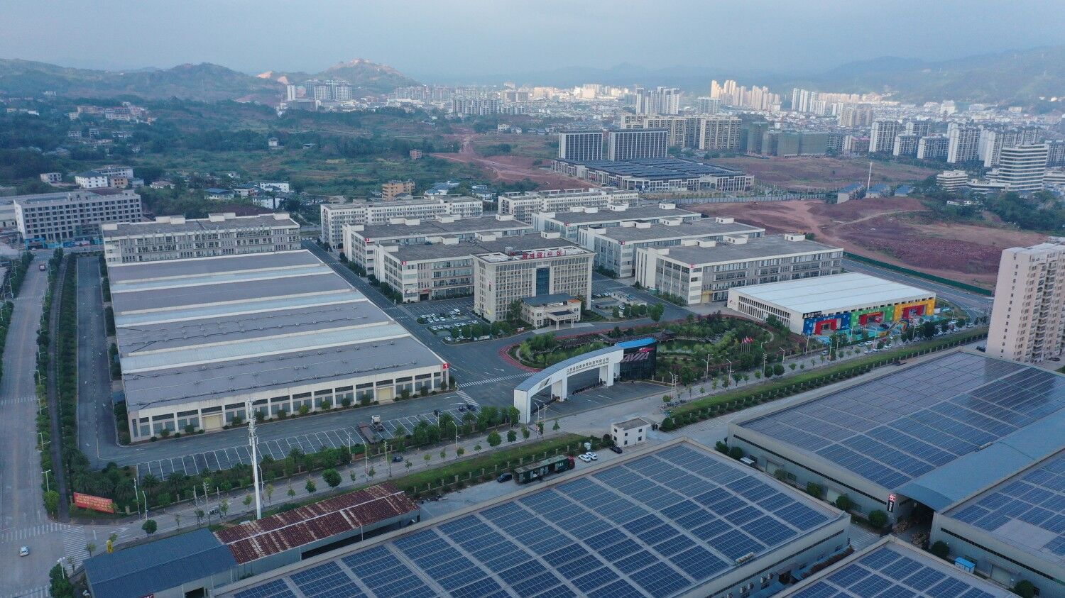 Aerial view of the 78-acre Jiangxi manufacturing campus
