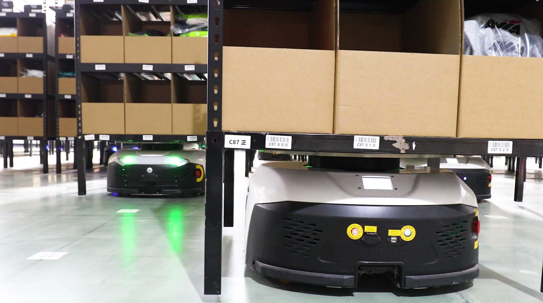 Automated warehousing for finished footwear