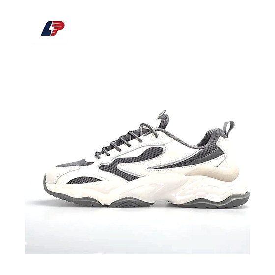 Breathable Leather Mesh Running Shoes