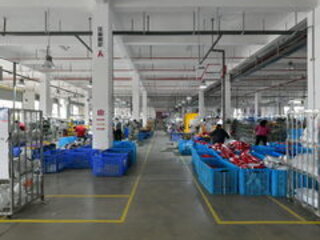 360 scene: footwear production hall